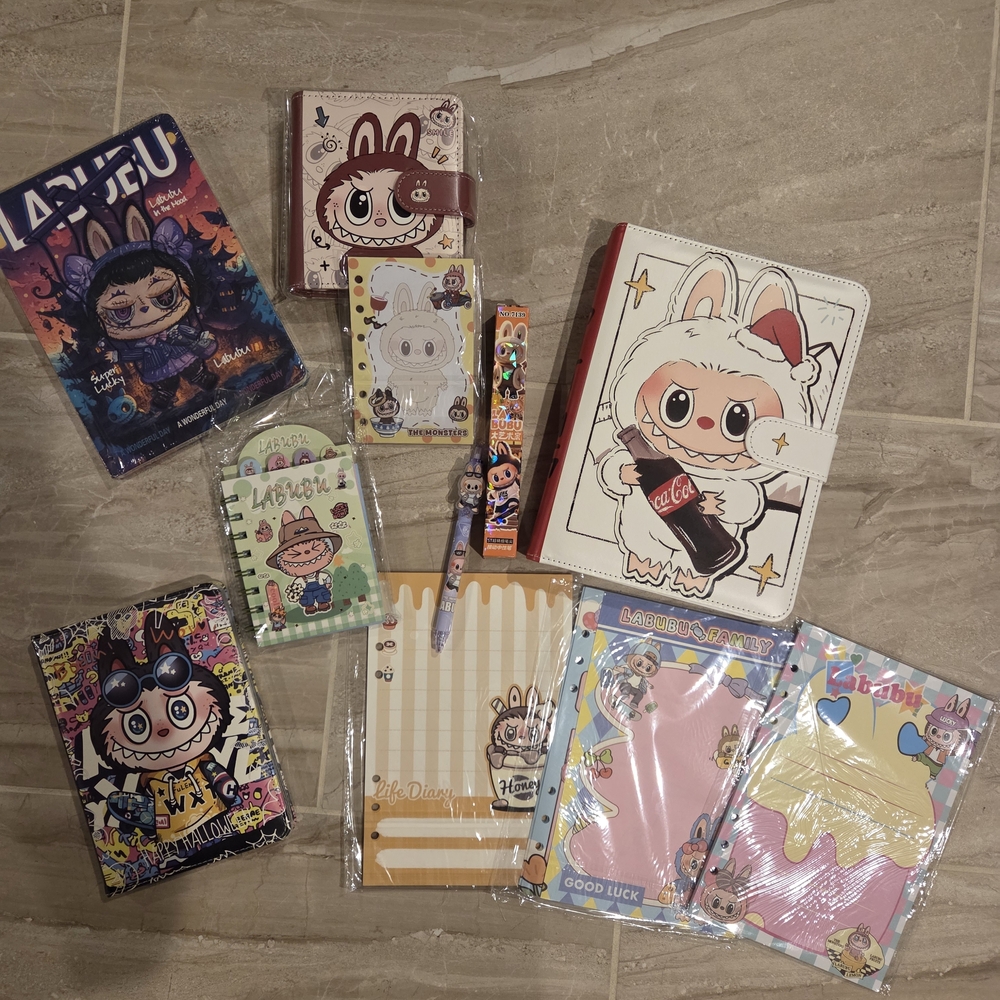 Cute Bubu Character Stationery Set